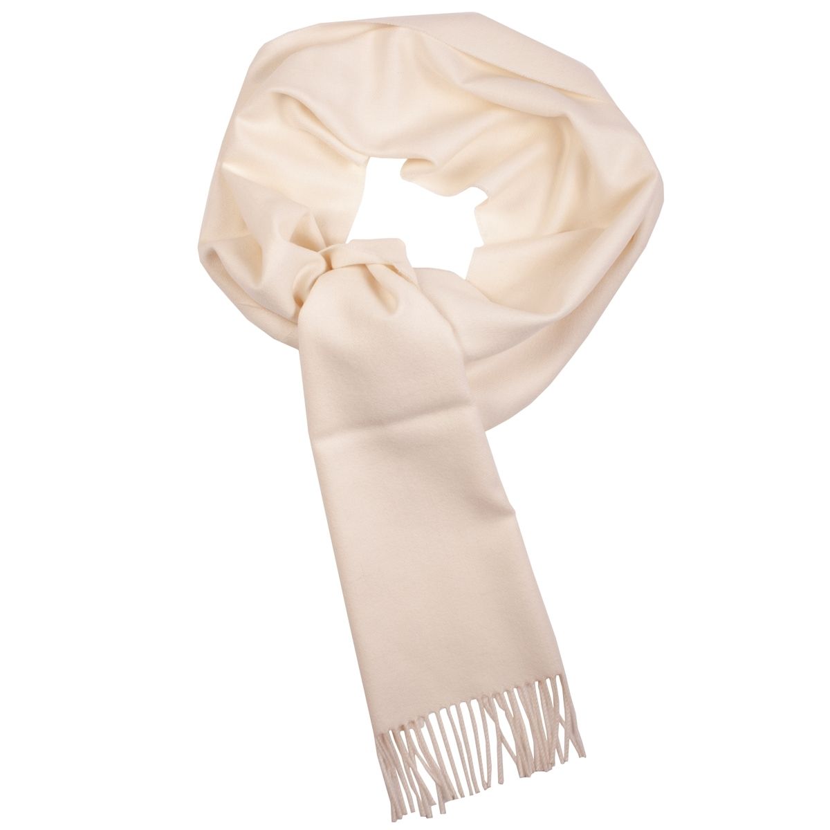 Alpaca wool white scarf